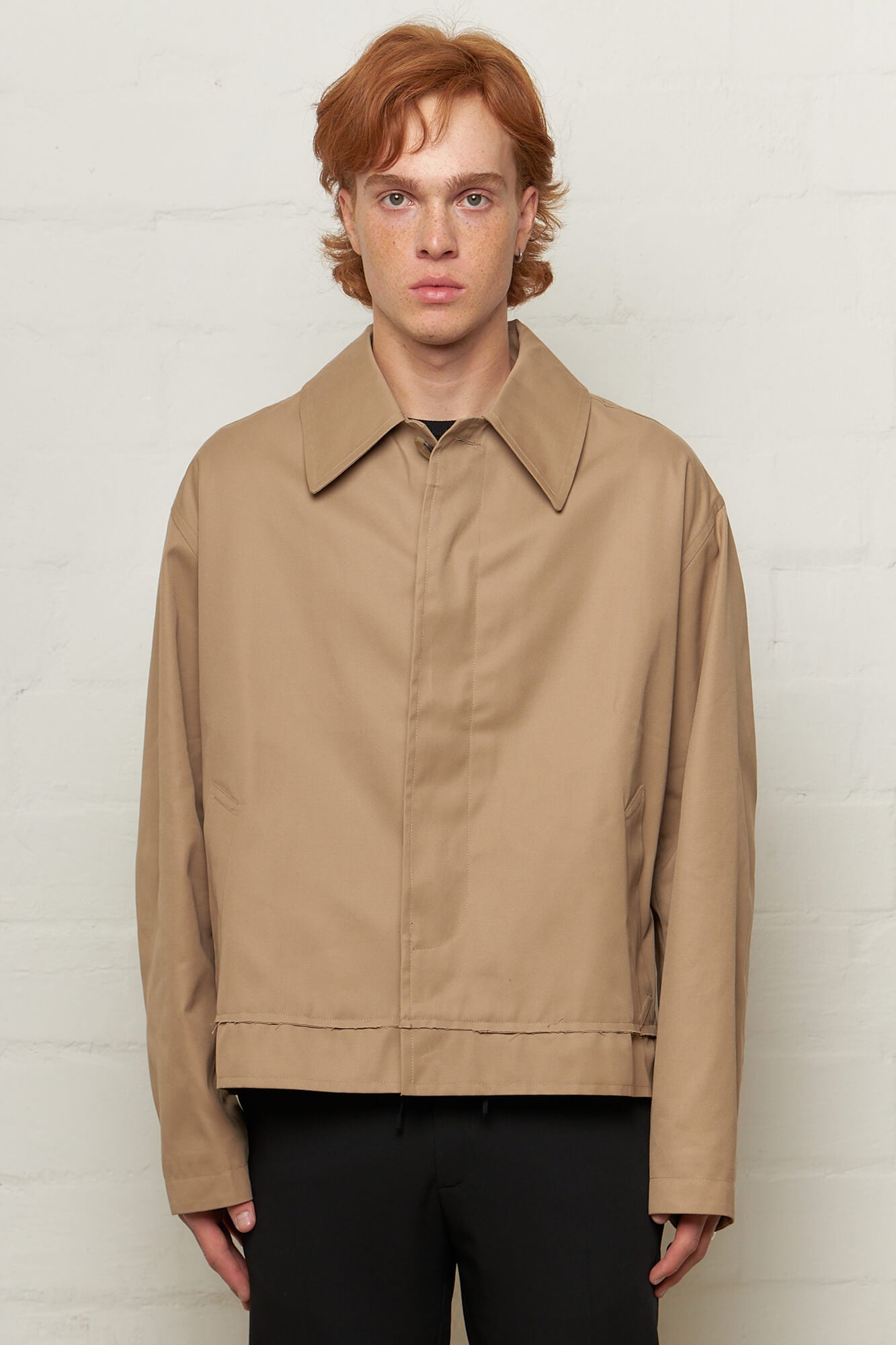 CMMN SWDN Roger Cropped Mac Coat Desert Beige – wasted hour - concept store