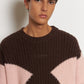 Rahil Knitted Color Block Jumper