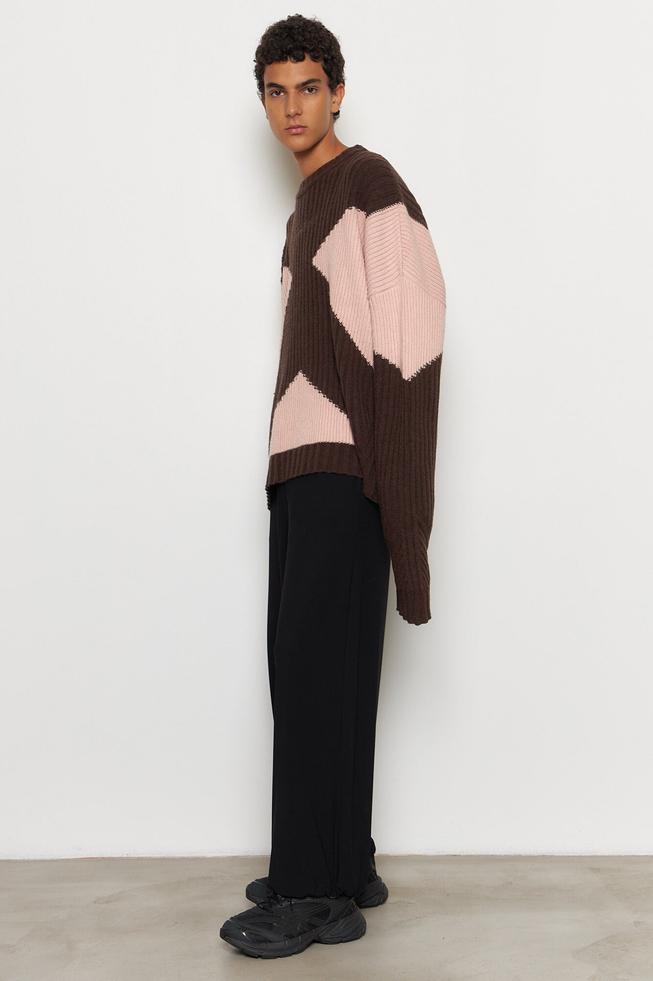 Rahil Knitted Color Block Jumper