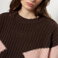 Rahil Knitted Color Block Jumper