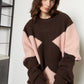 Rahil Knitted Color Block Jumper