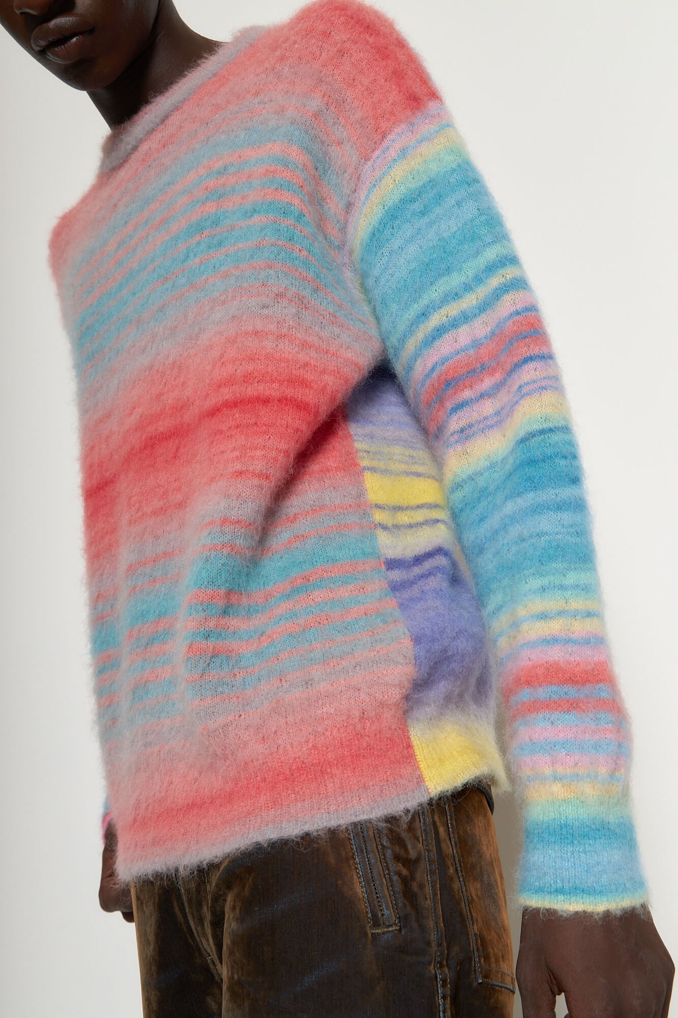 Reversible Mulitcolour Mohair Alpaca