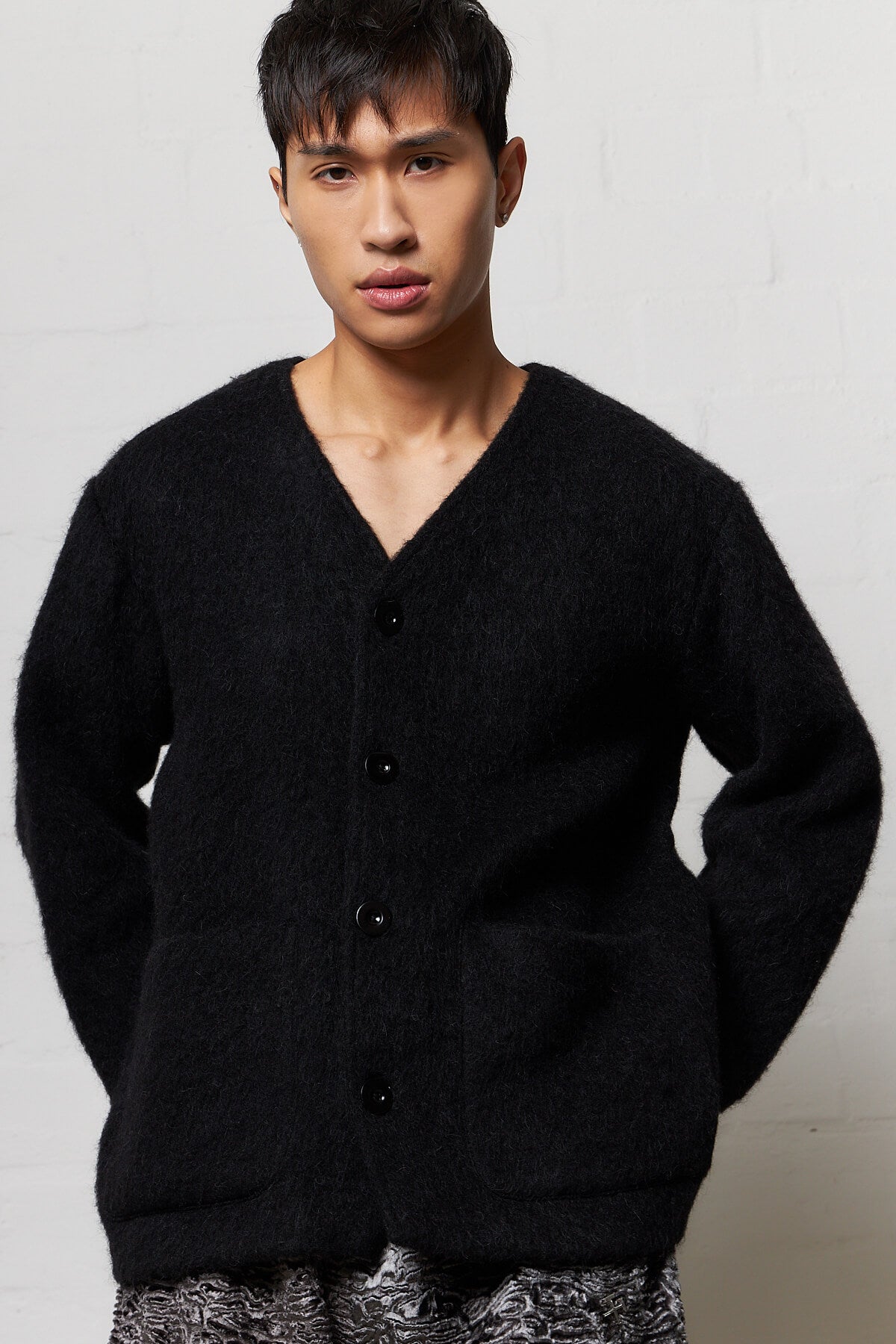 OUR LEGACY black mohair cardigan