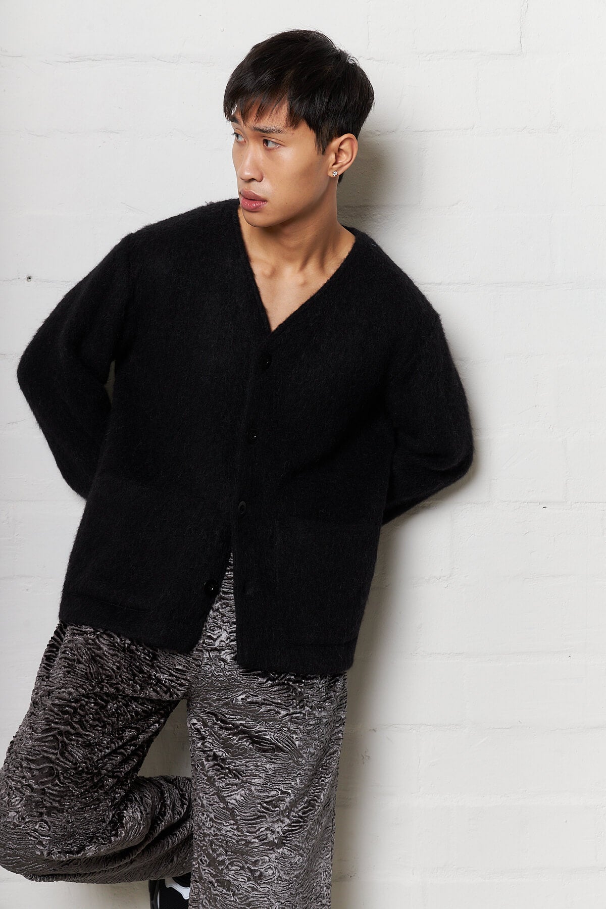 OUR LEGACY CARDIGAN / BLACK MOHAIR