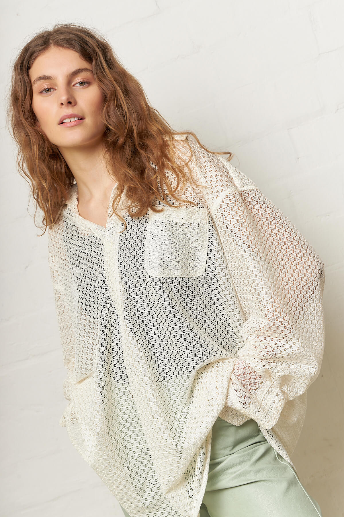 OUR LEGACY POPOVER SHIRT TECHNICAL LACE-