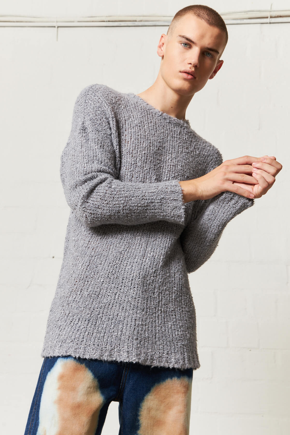 OUR LEGACY POPOVER ROUNDNECK Grey Boucle | camillevieraservices.com